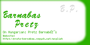 barnabas pretz business card